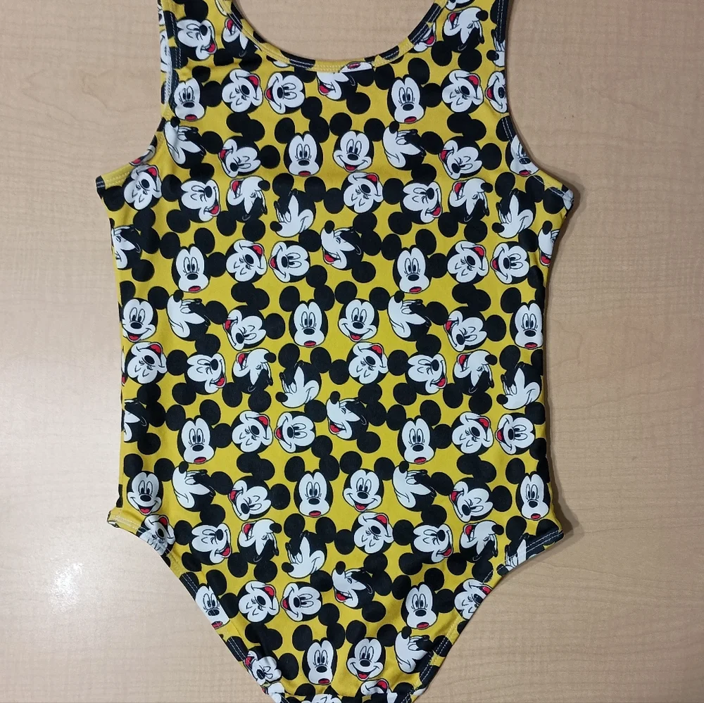 Forever 21 Kids Yellow Mickey Mouse One-Piece Swimsuit